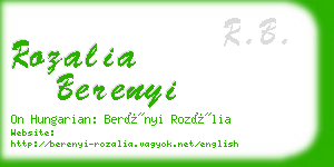 rozalia berenyi business card